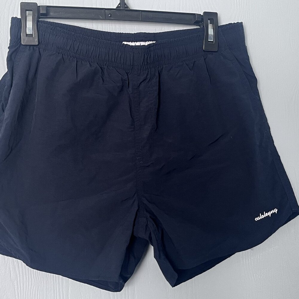 New Caloleyng Blue Men's Beach Swimming Trunks Shorts Pockets Size Sm Mesh Lin